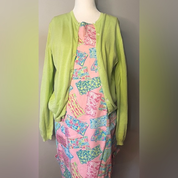 Lily Pulitzer Green Cardigan! - Picture 10 of 11